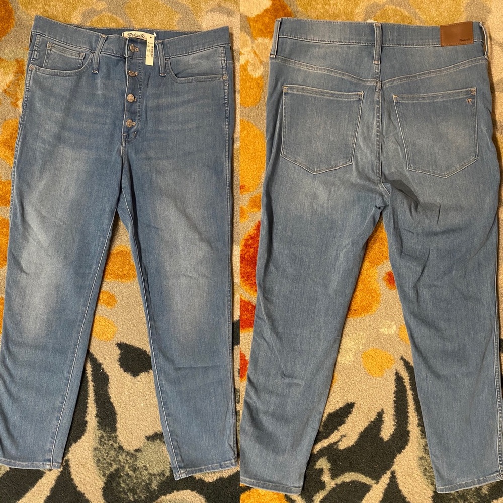 Madewell NWT Roadtripper button-fly ankle jeans